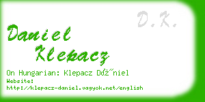 daniel klepacz business card